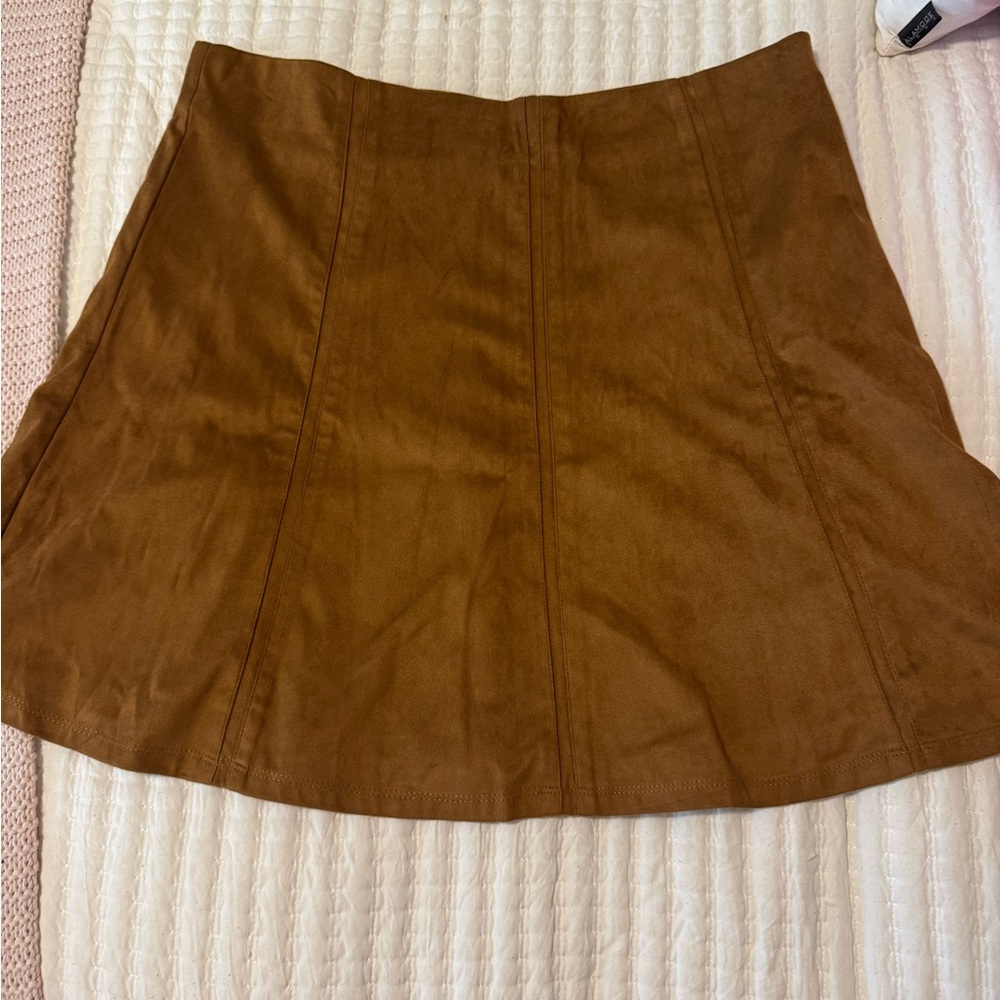 LOFT Brown Mini A-Line Skirt for Casual Wear
